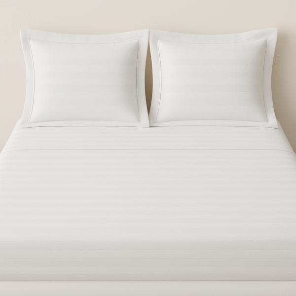 white stripes bed sheet - Image 2