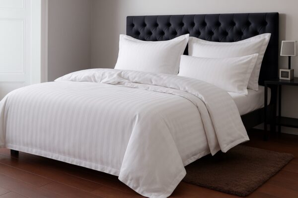 white stripes bed sheet - Image 3