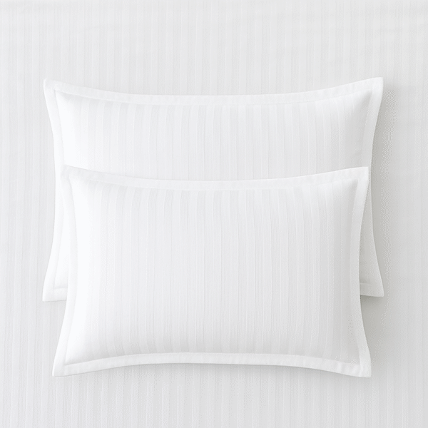 White Mini Striped Bed Sheet set