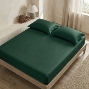 Emerald green Bed Sheet | 108” x 108” | 400 TC | Premium cotton