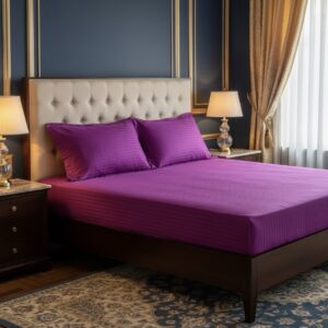 Byzantium striped bed sheet | 250 TC | 100% pure cotton