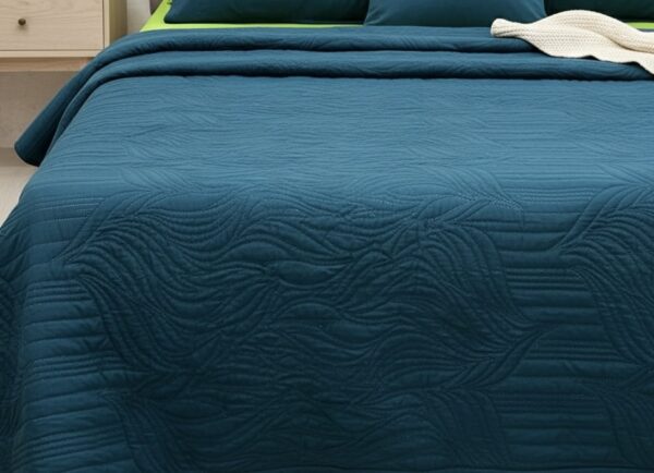 Teal Quilted Bedspread set | 90” x 95” - Image 3