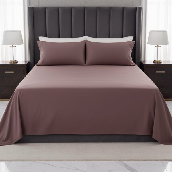 Rose Brown fitted | 700 TC | 4 pillow covers - Image 5
