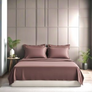 Rose Brown fitted | 700 TC | 4 pillow covers
