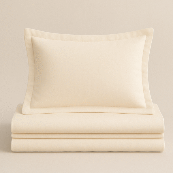 Solid Ivory Bed sheet set