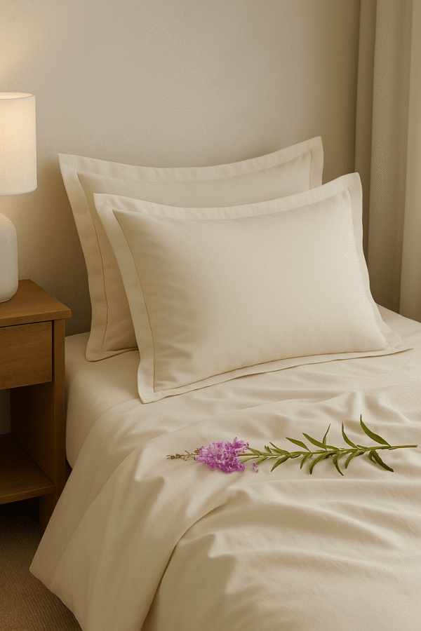 Solid Ivory Bed sheet set - Image 2