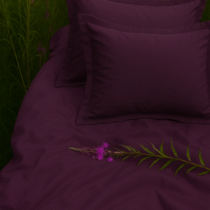 Plum Solid 100% Cotton Bedding Set | 400TC with 2 Pillow Covers