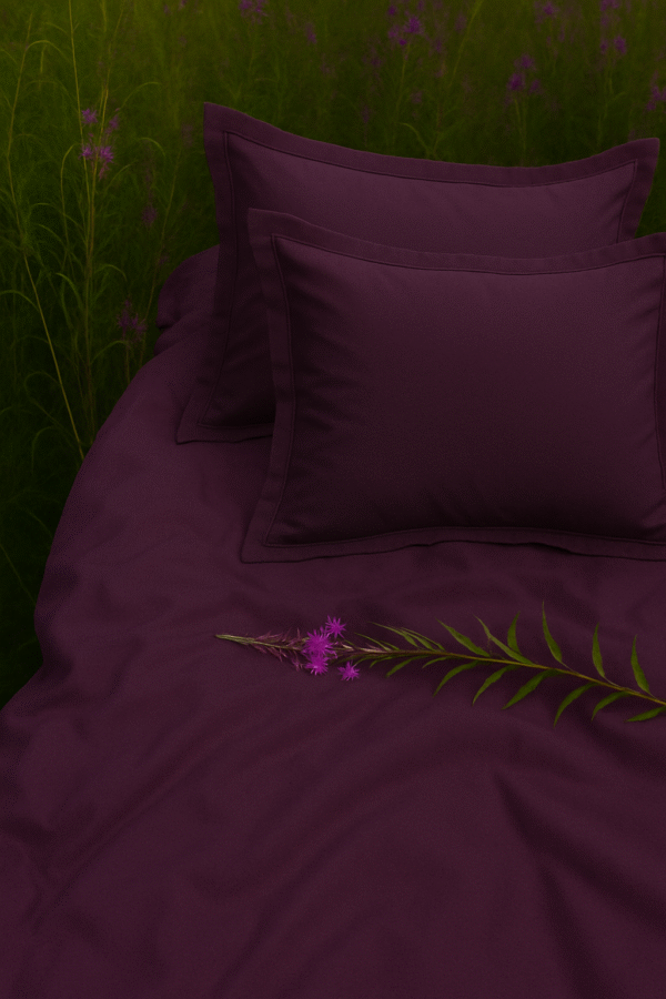 Plum Fitted Bedding set | 400 TC - Image 3