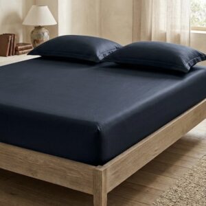 Estate Blue Solid 100% Cotton Bedding Set | 400TC with 2 Pillow Covers