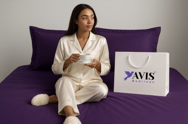 Plum Solid 100% Cotton Bedding Set | 400TC with 2 Pillow Covers - Image 8