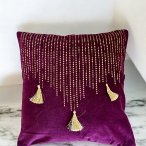 Diwali Cushion Cover in Wine Colour