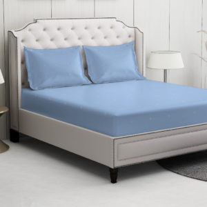 Diamond dot Solid 100% Cotton Bedding Set | 400TC with 2 Pillow Covers