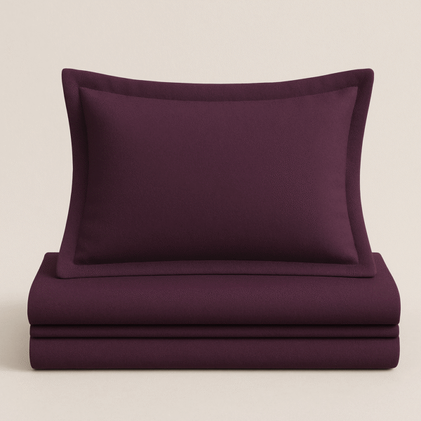 Plum Fitted Bedding set | 400 TC - Image 6