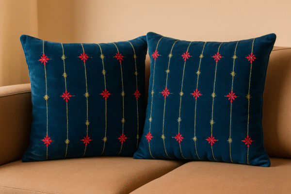 Festive embroidery 16" x 16" Cushion Cover - Image 8