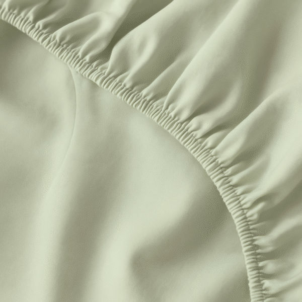 Tea green Fitted Bedding set | 400 TC - Image 2