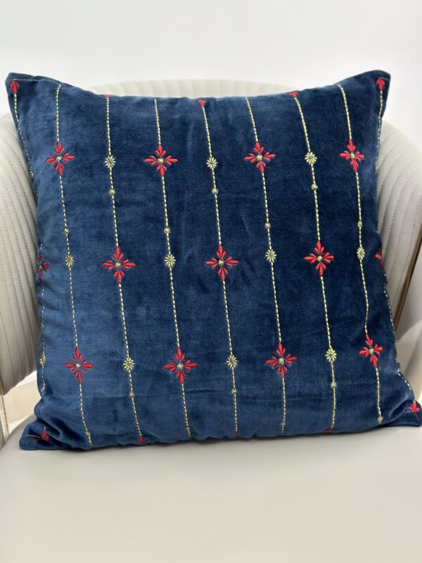 Festive embroidery 16" x 16" Cushion Cover - Image 6
