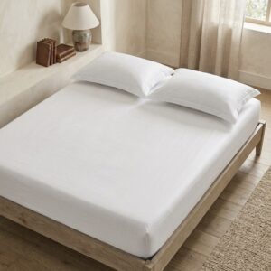 Pure White Solid 100% Cotton Bedding Set | 400 TC with 2 Pillow Covers Copy