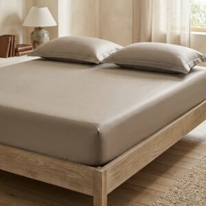 Hazelnut Solid 100% Cotton Bedding Set | King Size 108x108 | 400TC with 2 Pillow Covers