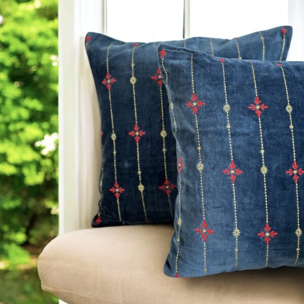 Festive embroidery 16" x 16" Cushion Cover - Image 3