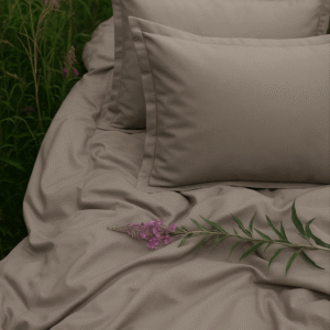 Hazelnut Solid 100% Cotton Bedding Set | King Size 108x108 | 400TC with 2 Pillow Covers