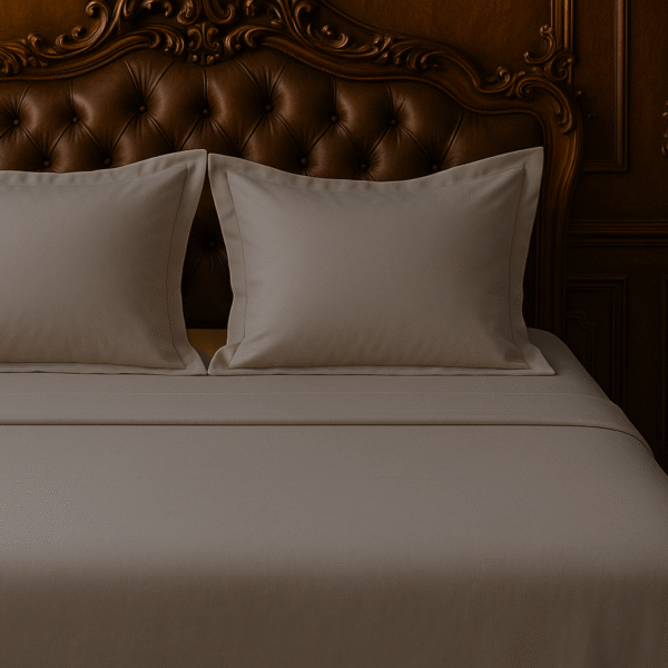 Hazelnut Solid 100% Cotton Bedding Set | King Size 108x108 | 400TC with 2 Pillow Covers - Image 8