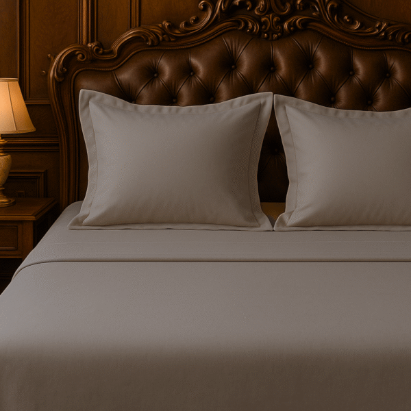 Hazelnut Solid 100% Cotton Bedding Set | King Size 108x108 | 400TC with 2 Pillow Covers - Image 7