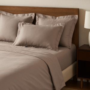 Hazelnut Solid 100% Cotton Bedding Set | King Size 108x108 | 400TC with 2 Pillow Covers