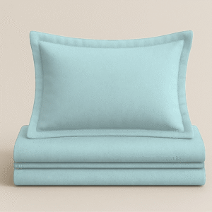Blue Solid 100% Cotton Bedding Set | 600 TC with 2 Pillow Covers