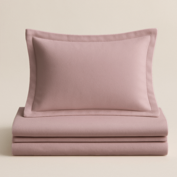 7 pc set | 600 TC | Pink striped bedding set - Image 7