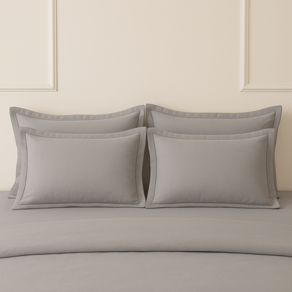 Grey 5 piece bedding set | 100% cotton | 600 TC - Image 4