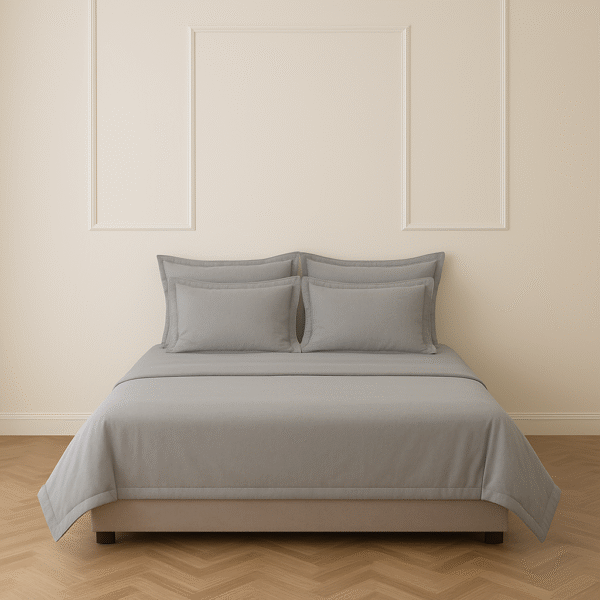 Grey 5 piece bedding set | 100% cotton | 600 TC - Image 3