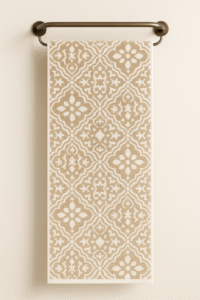 Beige Damask Towel