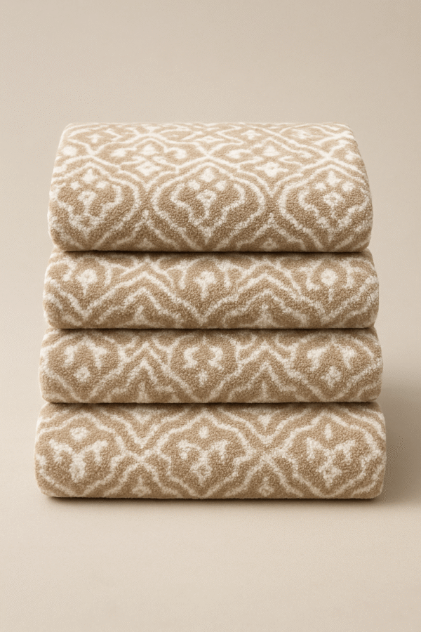 Beige Damask Towel - Image 3