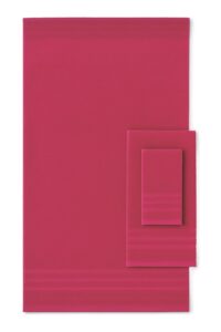 3 piece | pure cotton | bath towel set in Magenta Pink