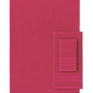 3 piece | pure cotton | bath towel set in Magenta Pink