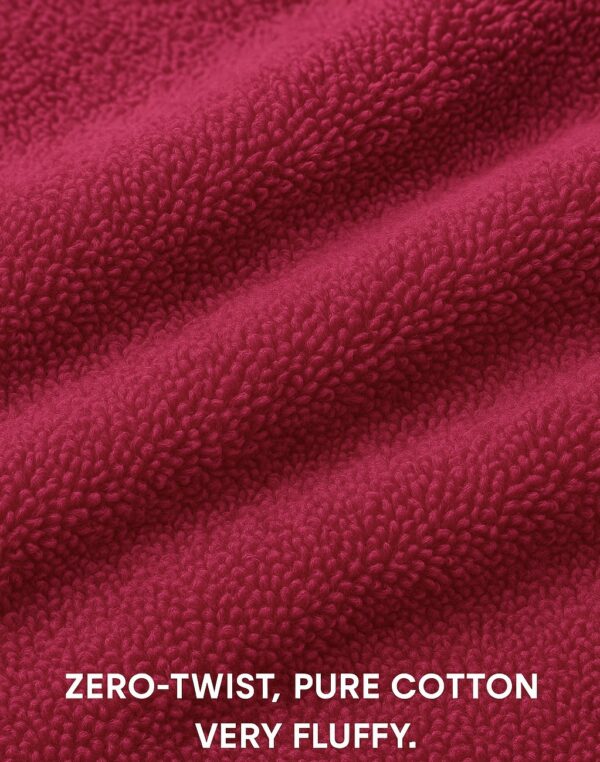3 piece | pure cotton | bath towel set in Magenta Pink - Image 6