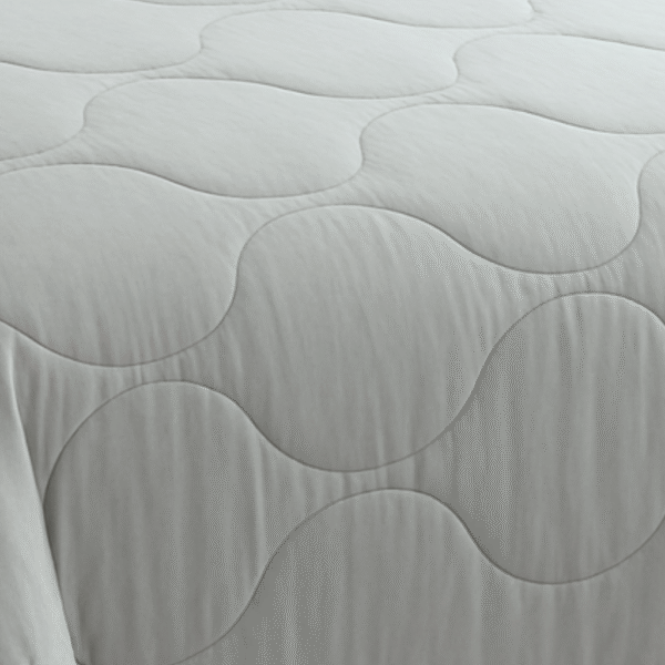 Grey Wavy Comforter with White Piping - Image 3