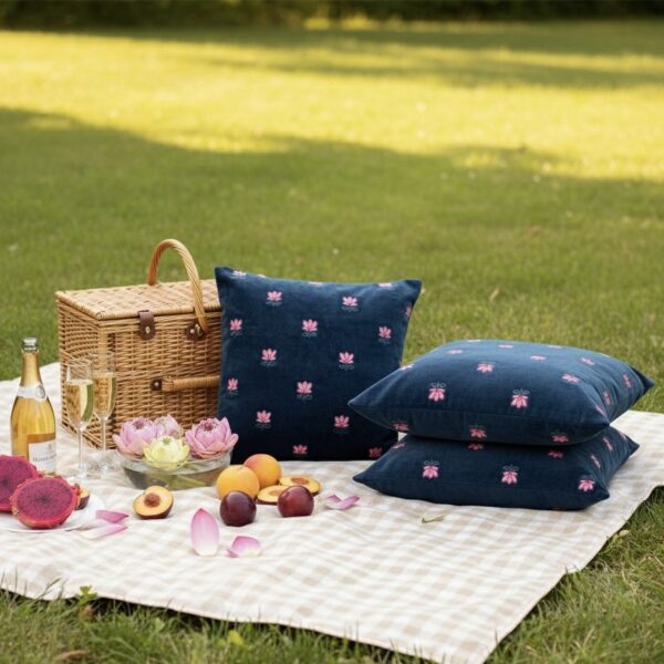 Blue 6 pcs Luxury Complete Bedding Set | Bedsheet, Comforter and Cushion Cover - Image 16