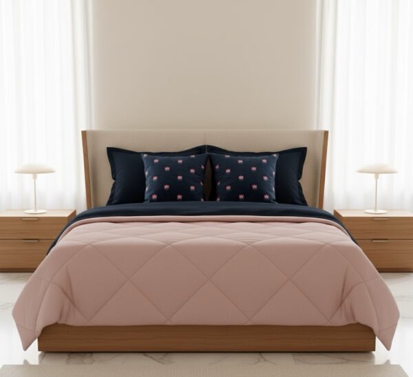 Blue 6 pcs Luxury Complete Bedding Set | Bedsheet, Comforter and Cushion Cover - Image 7