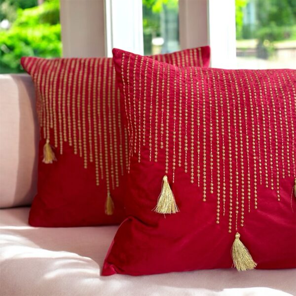Diwali Cushion Cover in Magenta Pink Colour - Image 8