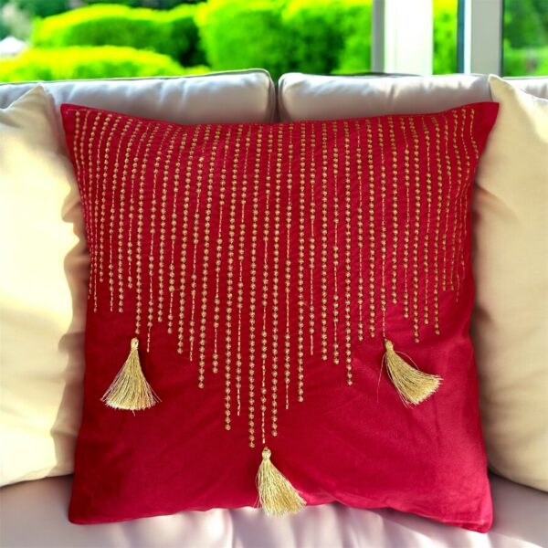 Diwali Cushion Cover in Magenta Pink Colour - Image 7