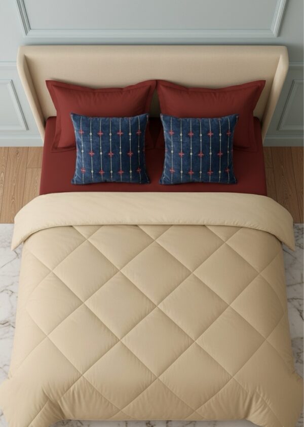 Red 6 pcs Luxury Complete Bedding Set | Bedsheet, Comforter and Cushion Cover - Image 3