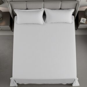 Cloud Dancer Solid 100% Cotton Bedding Set | 700 TC with 2 Pillow Covers