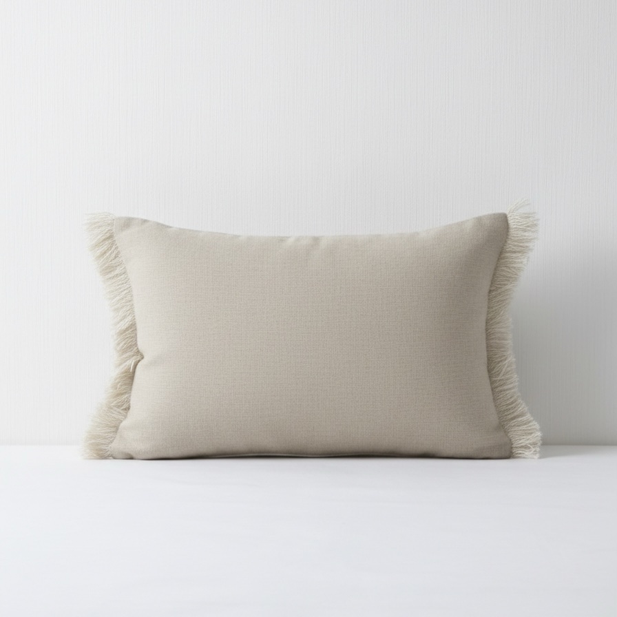 Beige Bohemian Throw Pillow Cover | 12" x 20" - Image 10