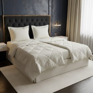 Ivory 4 pcs Luxury Complete Bedding Set | Bedsheet and 2 single Comforter