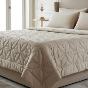 The Tuscan Bloom Beige Double bed comforter | 400 TC ~ 100% Cotton