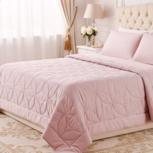 The Tuscan Bloom Pink Double bed comforter | 400 TC ~ 100% Cotton