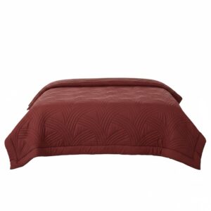 Royal Scallop Embossed Comforter in Red | 400 TC ~ 100% Cotton