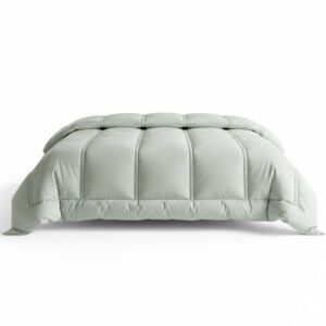 The Linear Loft Comforter in Light Green | 400 TC ~ 100% Cotton