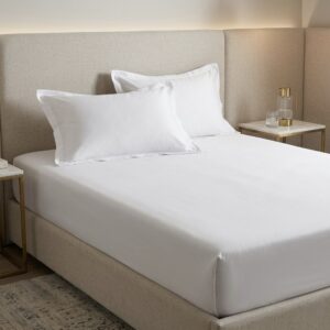 Pure White Solid 100% Cotton Bedding Set | 400 TC with 2 Pillow Covers